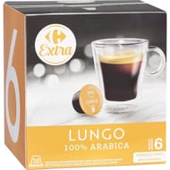 Carrefour extra café capsules lunga x16 - 112g