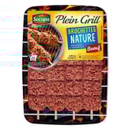 Brochette plein grill au boeuf nature 100g x4 Socopa