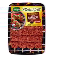 Brochette plein grill au boeuf saveur barbecue x4 400g Socopa