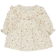 Robe manches longues fille ECRU AOP 24 MOIS
