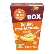 Carrefour bon appétit box fusilli poulet crème emmental 280g