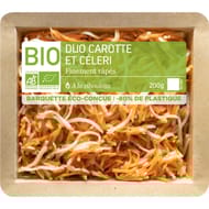Duo carottes et céleri finemenen rapés bio à la ciboulette 200g