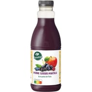 Carrefour sensation jus pomme cassis myrtille 90cl