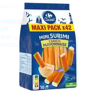 Carrefour classic' mini surimi sauce mayonnaise 42 bâtonnets 440g
