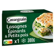 Cassegrain lasagnes aux épinards et petits pois 300g