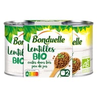 Bonduelle lentilles bio cuites dans très peu de jus 320g