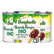 Bonduelle haricots rouges bio cuits dans très peu de jus 320g