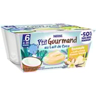 Nestle pti gourmand vegetal semoule au lait dès 6mois 4x90g