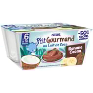 P'tit gourmand vegetal banane cacao dès 6mois 4x90g