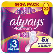Always platinum serviettes avec ailettes night taille 3 day & night x22