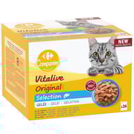 Carrefour companino pâtée pour chat aux poissons 24 sachets de 100g