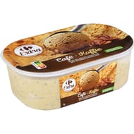Carrefour extra glace café avec éclats de chocolat bac 465g