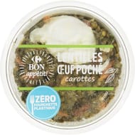 Carrefour bon appétit salade lentilles oeuf poché 180g