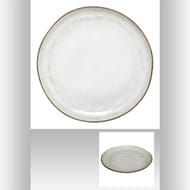 Assiette plate fleur gris d 26 cm
