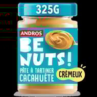 Andros be nuts pâte à tartiner cacahuètes crémeuse 325g