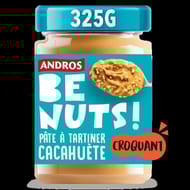 Andros be nuts pâte à tartiner cacahuètes croquantes 325g