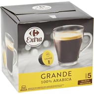 Carrefour extra 16 capsules de type dolce gusto grande 112g