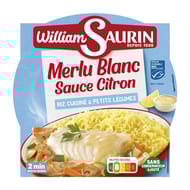 William saurin merlu blanc sauce citron et riz cuisiné et légumes 300g