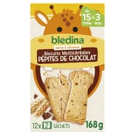Bledina biscuits multicéréales pépites de chocolat 168g