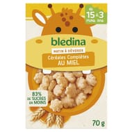 Bledina mini matin céréales complètes au miel 70g dès 15 mois