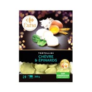 Carrefour extra tortellini chèvre et épinards 300g