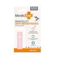 Medicaid bracelet anti moustique rechargeable enfant rose