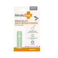 Medicaid bracelet anti moustique rechargeable enfant vert