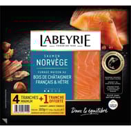 Labeyrie saumon fumé le Norvège 4 tranches minimum + 1 offerte 160g