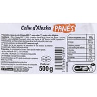 Colin d'Alaska MSC panés CARREFOUR LE MARCHE la barquette de 5 - 500g