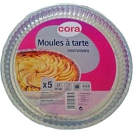 Cora plat à tarte x5 aluminium