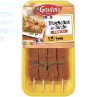 Le Gaulois 4 brochettes de dinde paprika 380g