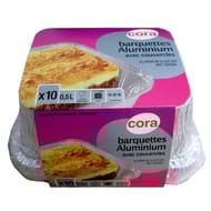 Cora barquettes x10 aluminium 0.5 litres
