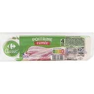 Carrefour classic poitrine fumée 300g