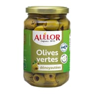 Alélor olives vertes dénoyautées 160g