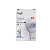 Simpl ampoule GU10 forme spot blanc-froid dépolie 50W x1