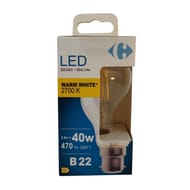 Carrefour ampoule LED fil standard 40W B22