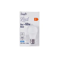 Simpl ampoule B22 forme standard blanc-froid dépolie 60W x1