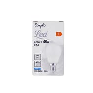Simpl ampoule E14 forme sphérique blanc-froid dépolie 40W x1