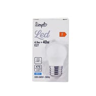 Simpl ampoule E27 forme sphérique blanc-froid dépolie 40W x1