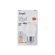 Simpl ampoule E27 forme sphérique blanc-chaud dépolie 40W x1