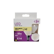 Carrefour ampoule LED fil sphérique 60W E14 x2