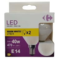 Carrefour ampoule LED à économie d'énergie lot de 2