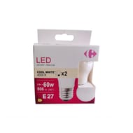 Carrefour ampoule LED fil sphérique 60W E27 x2