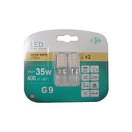 Carrefour ampoule LED capsule - 35W - G9 - lot de 2