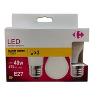 Carrefour ampoule LED fil sphérique 40W E27 - x3