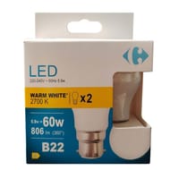 Carrefour ampoule LED sphérique 60W B22