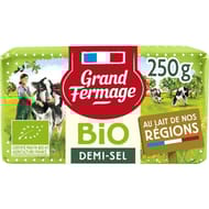 Grand fermage beurre plaquette bio demi sel 250g
