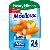 Fleury michon 24 bâtonnets surimi moelleux 360g