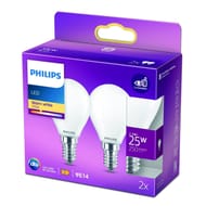 Led classic sphérique e14 225w blanc chaud philips boîte de 2