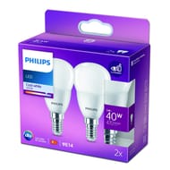 Philips ampoule LED E14 sphérique blanc-froid 40W lot de 2